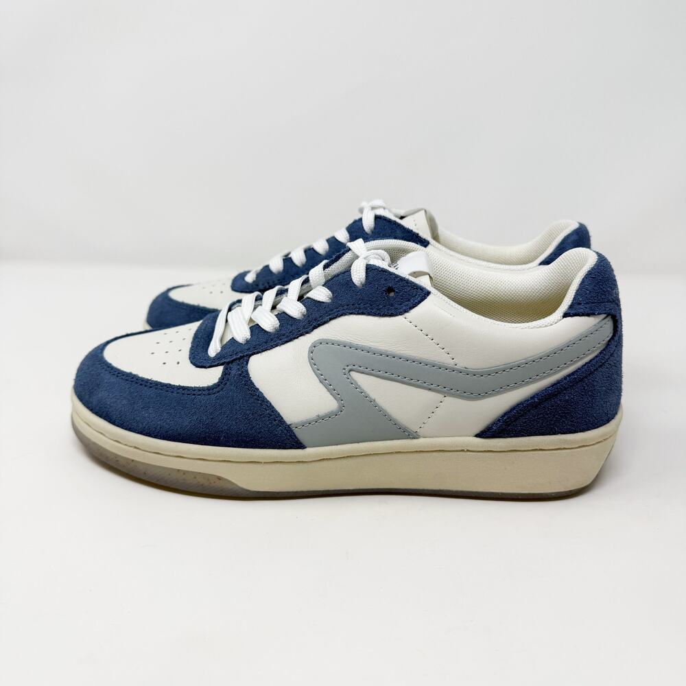 Rag & Bone Blue/White Suede & Leather Casual Sneakers Women's Size EU 37 Lace Up - Picture 3 of 11